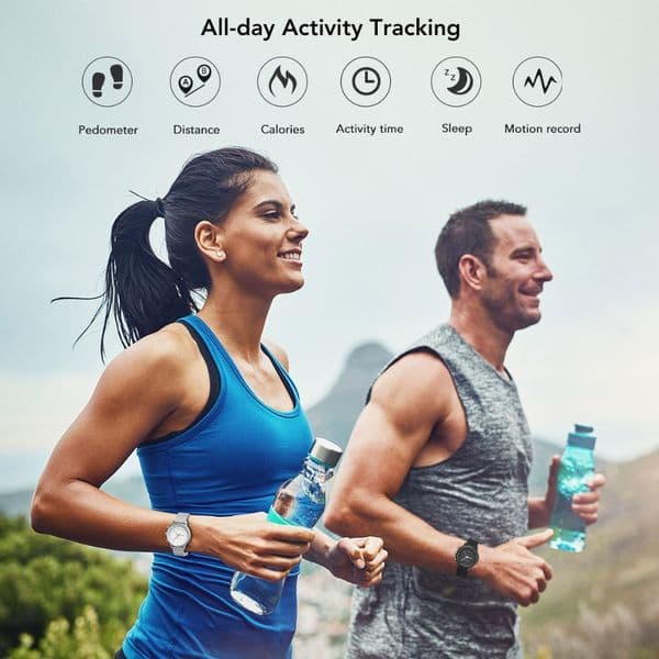 IPX8 Waterproof Hybrid Watch Traditional Wristwatch With Smart Functions Pedometer Message Remind Sleep Monitor Wrist Watch