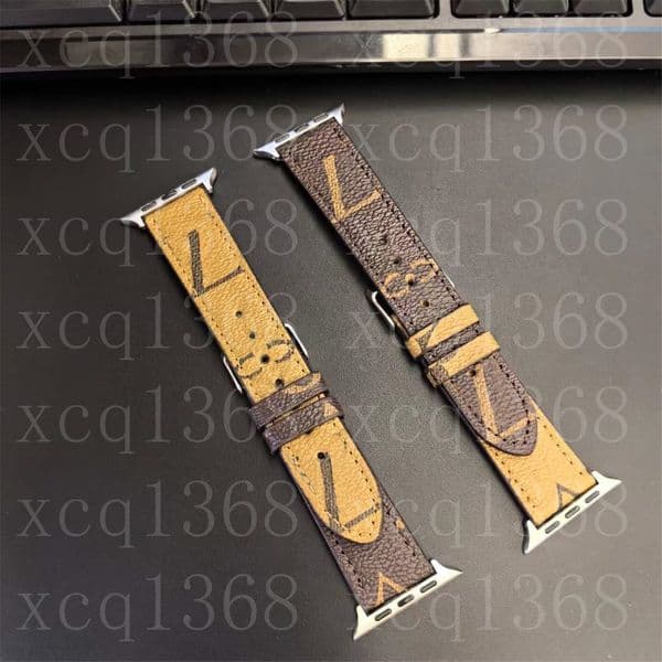 Fashion Top Designer Watchband Straps for Apple Watch Band 49mm 45mm 42mm 38mm 41mm 40mm 44mm Luxury Designs watchbands iwatch 9 8 7 6 5 4 PU Leather L Flower