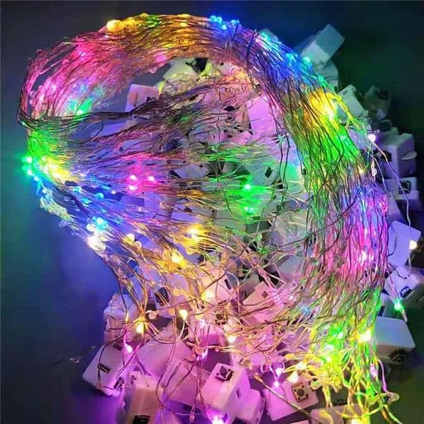 20Pcs LED Fairy Lights String Button Battery Light Home Decoration Living Bedroom Garden Christmas Wedding New Year Ornament Garland