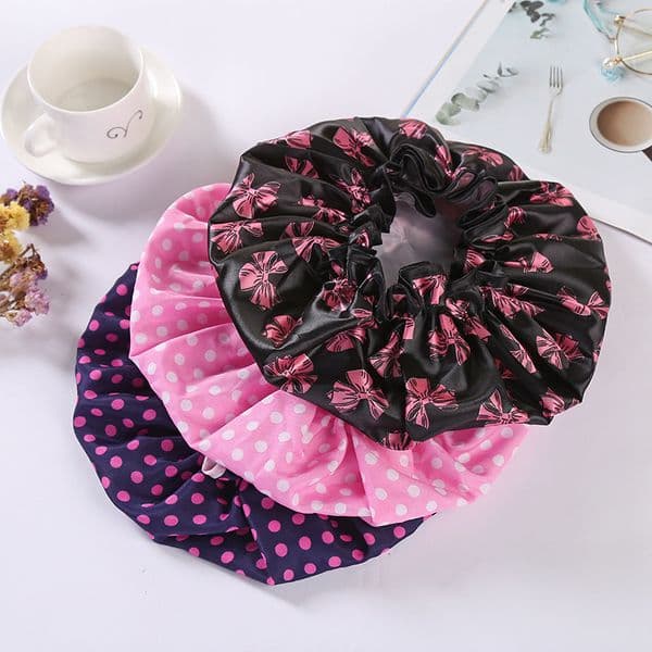 Home Waterproof Bath Hat Bathroom Shower Hair Cover Women Supplies Shower Cap Adult Shower Bath Bathing Cap Bathroom Accessories