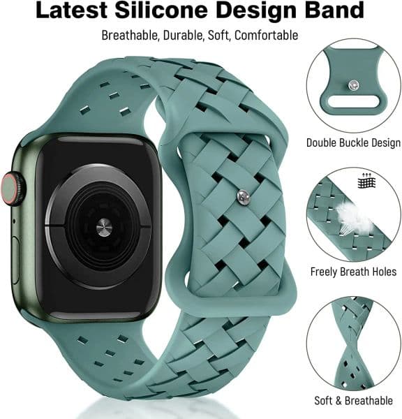 Woven Loop Silicone Strap for Apple Watch Band Ultra 49mm 44mm 40mm 45mm 42mm Sport Bracelet for IWatch Series 8 7 6 5 4 3 2 1