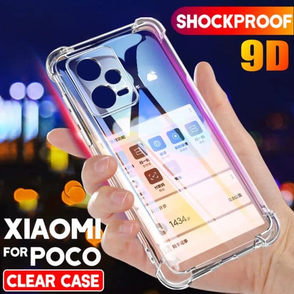Transparent Phone Case For Xiaomi Poco X3 X4 NFC new F2 F3 F4 GT M5 M4 Pro Shockproof Case For Poco X3 Pro 2025 M5S Silicone Cover