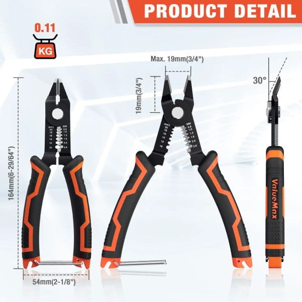Valuemax Universal Diagonal Pliers Electrical Wire Cutters 2025 Wire Stripper 2-in-1 Cutting new Side Snips Flush Pliers