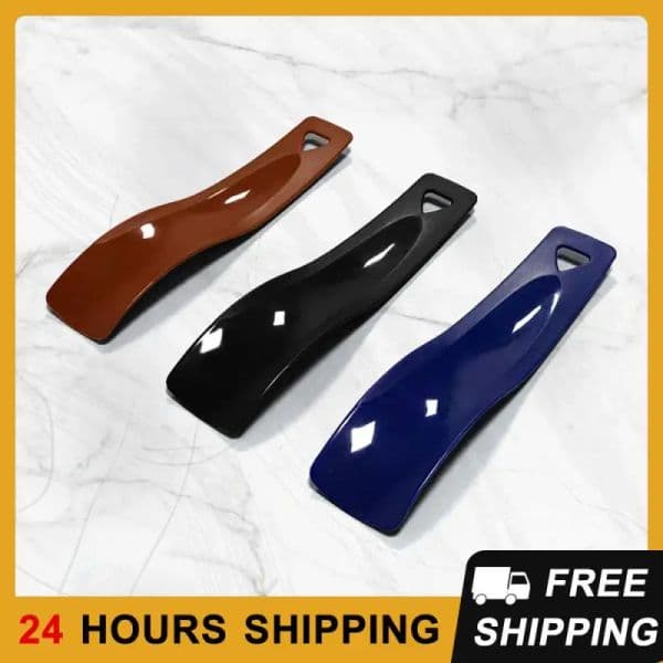Plastic Shoe Horn 18.5cm Professional Black Portable Flexible Handle Shoehorn Lazy Shoe Helper Shoe Lifter Shoe Accessories