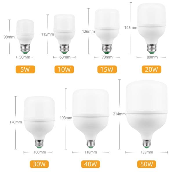 High Power 220V E27 Led Bulb Lights 5/10/15/20/30/40/50W Lampada Ampoule Bombilla Energy Saving Led Lamps for Home Living Room