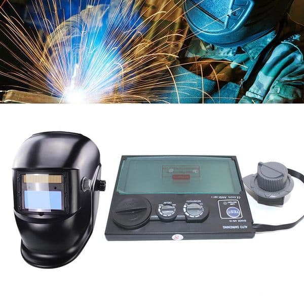 Solar Panel Welding Helmet Eyes Protector Auto Darkening Welder Helmet Eyes Lens Filter LCD Dimming Screen for Welder Supplies