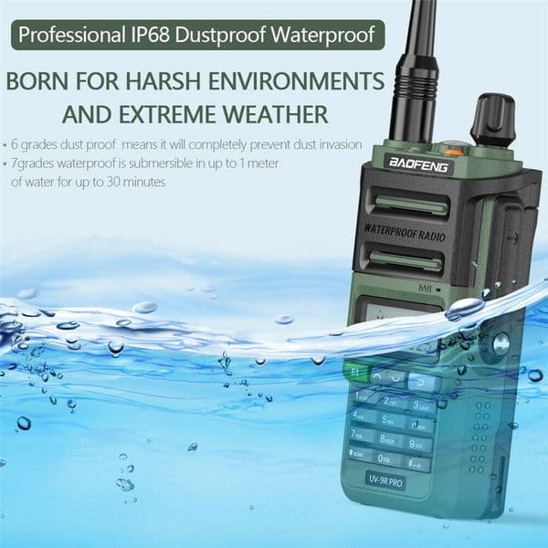 2023 Baofeng UV-9R Pro V1 V2 Waterproof IP68 Walkie Talkie Type-c Charger Powerful UHF VHF Long Range UV-9R Plus Ham CB Radio