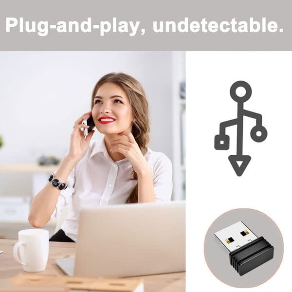 Mouse Mini Mover Jiggler Undetectable 2025 USB Automatic Mouse Jiggler Mover Plug and Play Keeps Awake with ON/OFF for Laptop Desktop