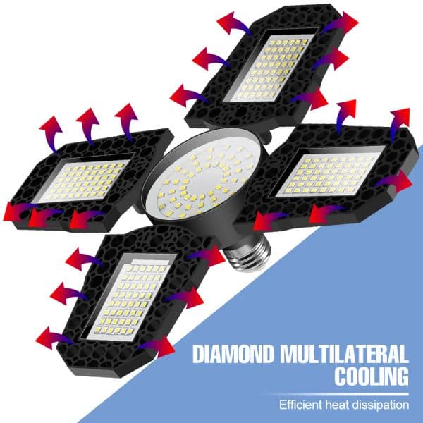 220V LED E27 Lamp Garage Light Bulb 110V Spotlight Industrial Lighting Folding Floodlight For Workshop Warehouse 200W 300W 400WC