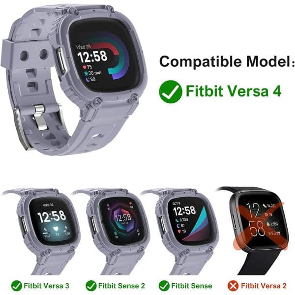 TPU Band Case For Fitbit Versa 4 3 Women Men Sports Watch Bracelet Strap Loop For 2025 new Fitbit Sense 2 Replacement