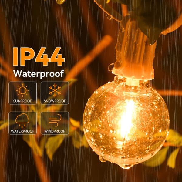 G40 30M Fairy String Lights Patio Garden Lights Christmas Lights Gift Warm White Cable Garland Light