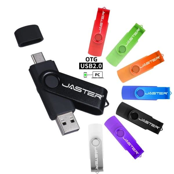 JASTER Orange USB Flash Drives 128GB Photography Studio USB Stick 2.0 64GB 32GB 16GB 8GB Rotatable Pen Drive 4GB Creative Gift