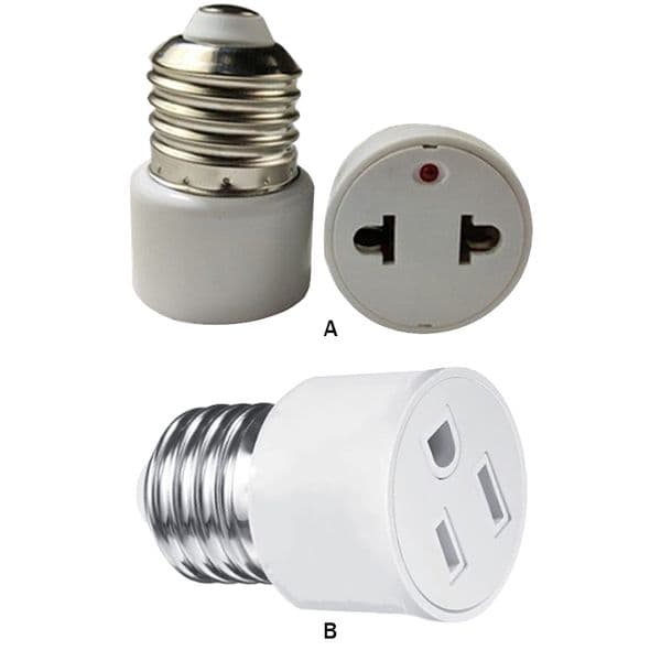 1-20PCS E27 to EU E26 to US Converter Lamp Socket Screw LED Bulb Lighting Socket Light Holder for 2/3 Prong Convert