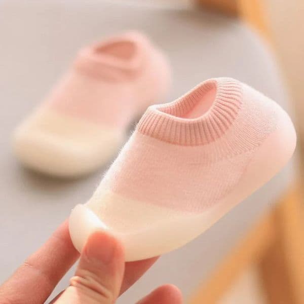 Baby Shoes First Walkers Comfortable Boys Girls new Kids Rubber Soft 2025 Sole Floor Shoes Knit Booties Anti-Slip