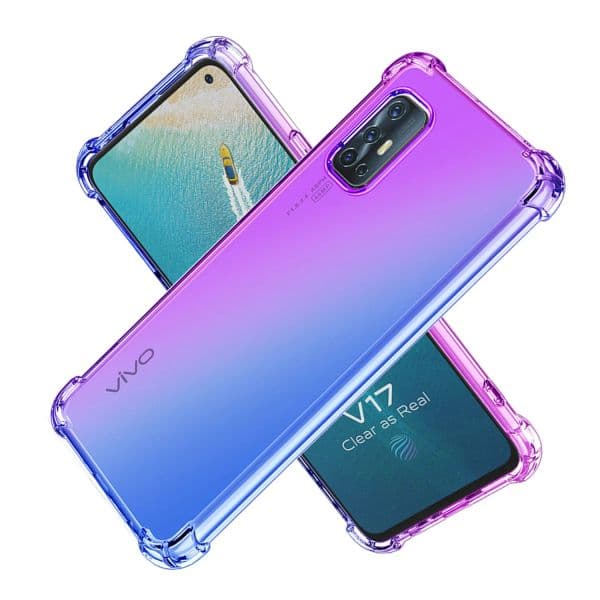 Case for Vivo V20 SE V19 V17 Neo Pro Vivo U3X 2025 U3 Clear Cute Gradient Slim new Anti Scratch Flexible TPU Shockproof Cover
