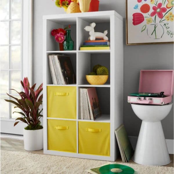 Particle Board, Medium Density Fiberboard,Living Room Cabinets 8-Cube Storage Organizer