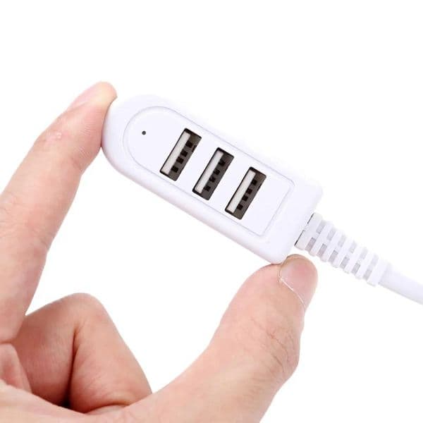 USB Splitter 3 Port 1.2M Charging Cable USB2.0 Hub With Power Extender Mini Adapter For Laptop PC Notebook Extend Data Line