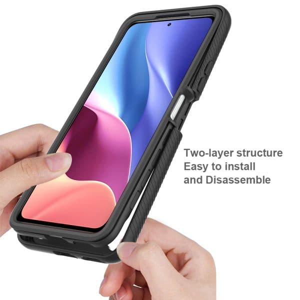 Hybrid Rugged Armor TPU Bumper Shockproof Phone Case For Xiaomi POCO F3 M3 Redmi K40 Note 10S 10 Pro Max Transparent Back Cover