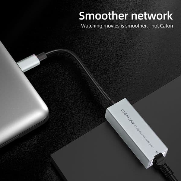2500Mbps USB 3.0 Network Card 2.5Gbps Gigabit Network Card USB to RJ45 Lan Ethernet Adapter Type C to RJ45 LAN Ethernet Adapter