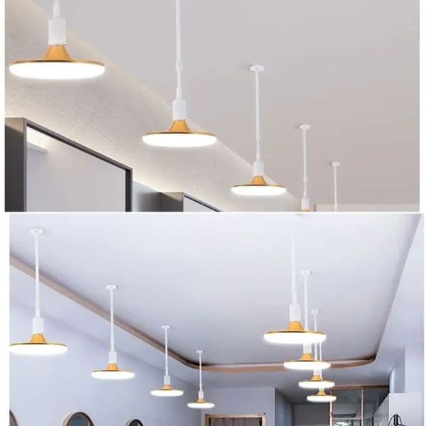 Pipe Erected Lamp Base E Holder Ceiling Home Decor Adjustable Length Hollow Rod Chandelier Lighting Modern Bar