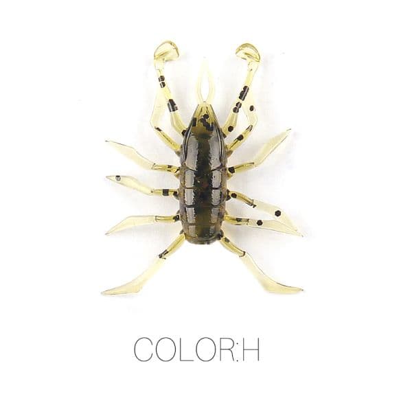 2023 Supercontinent 12Pcs/lot water spider Silicone Lures Worm 38mm/1.42g Fishing Lures Attractive Shrimp odor salt Wobbler