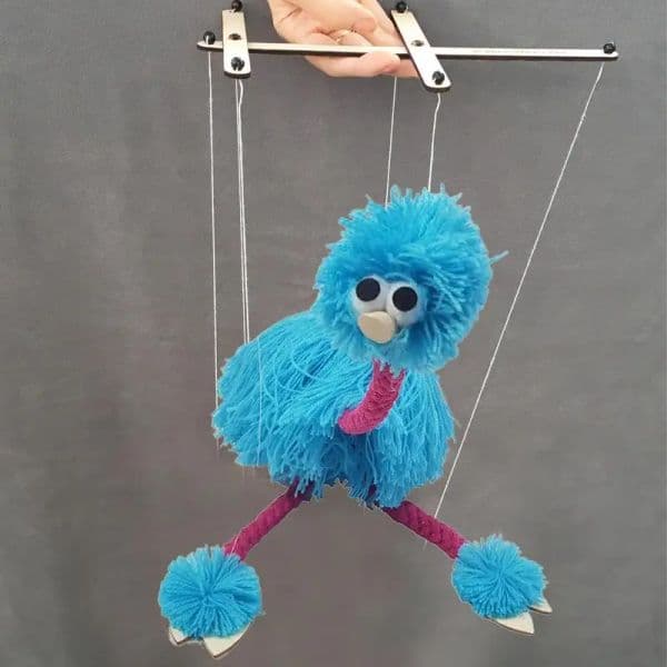 Marionette Ostrich String Doll Ostrich Marionette Toy Puppet Ostrich Magic Tricks Enlightenment Supplies Puppets Dolls For Kids