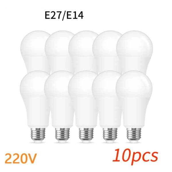 10pcs LED Bulb Lamps AC220V 210V 230V E27 E14 3W 6W 9W 12W 15W 18W 20W Lampada Bombilla Living Room Home Luminair AP 220V