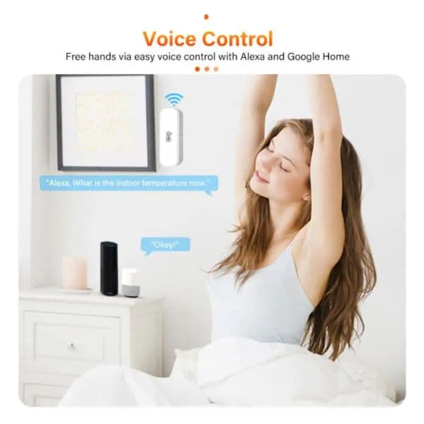 AUBESS Tuya ZigBee Temperature Humidity Sensor Home Connected Thermometer Compatible With Smart Life Alexa Google Assistant
