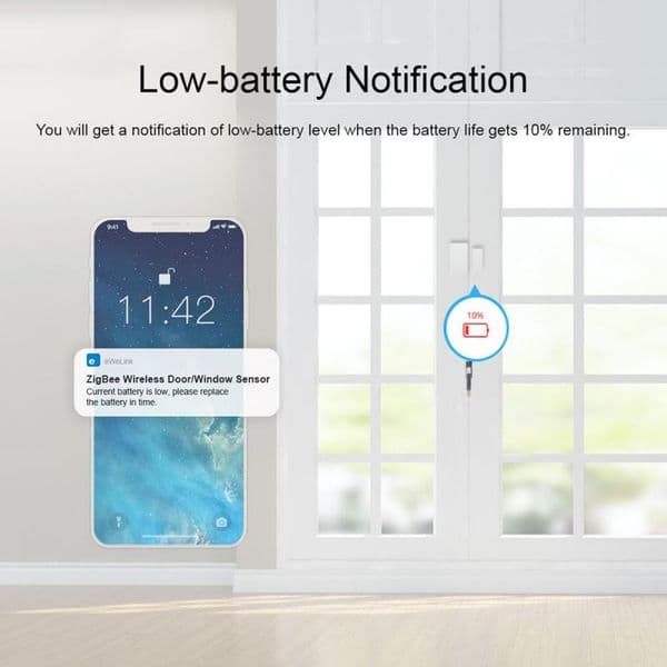 1-10pcs SONOFF SNZB-04 Zigbee Door Sensor Detector DW-zbbridge Door Window Sensor Smart Home Security Alarm, Alexa Google Home