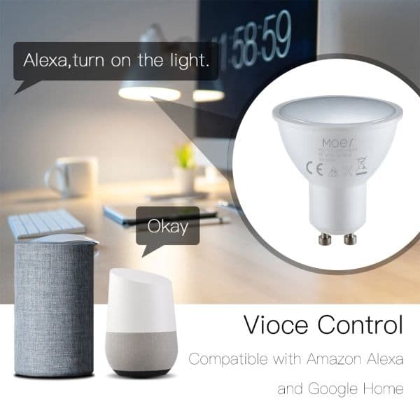 1-10PCS GU10 Bulb WIFI Smart GU10 LED Bulbs RGB new C+W White Dimmable 2025 Lamps Smart Life APP Control Light Bulbs Voice Alexa/Google
