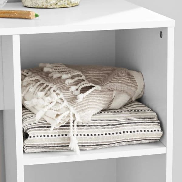 Mainstays 6-Cube Storage new 2025 Computer Desk, White