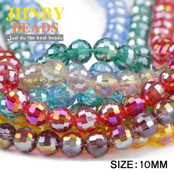 30pcs 2025 10mm 96 Faceted Football Shape Austrian Crystal Round Loose Beads For Jewelry Bracelet new Necklace Accessories Making DIY