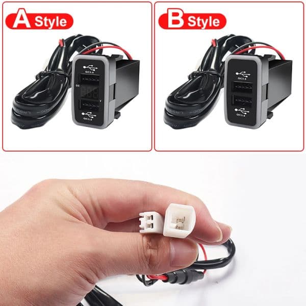 For new Toyota Land Cruiser 100 Lc100 2007 2006 2005 2004 2003 Interior 2025 Design Accessories Upgrade Qc3.0 Double USB Charger