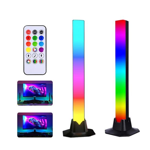 Floor Lamp RGB LED Sound Control Symphony Light Music Rhythm Ambient new Pickup Lamp 2025 Strip Light For Computer Desktop Decor
