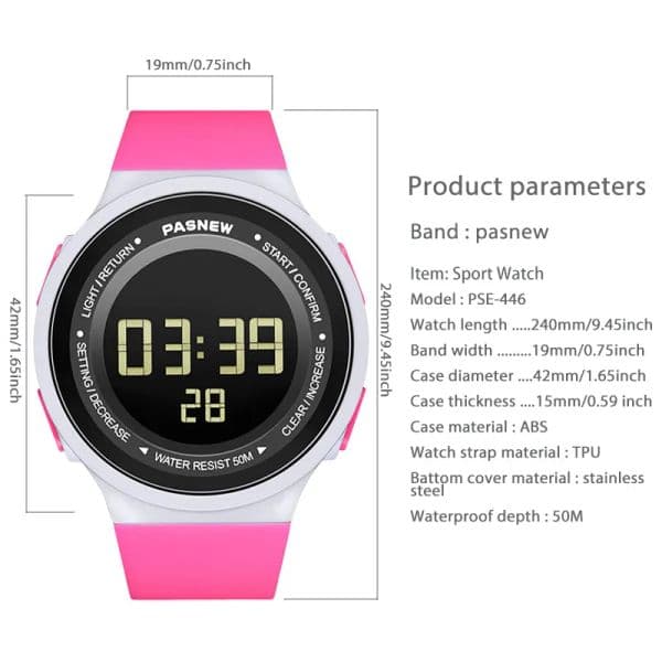 Stylish Women Electronic Wristwatch Black Silicone Pedometer Digital Hand Clock Female Casual Sport Waterproof Led Watches Lady