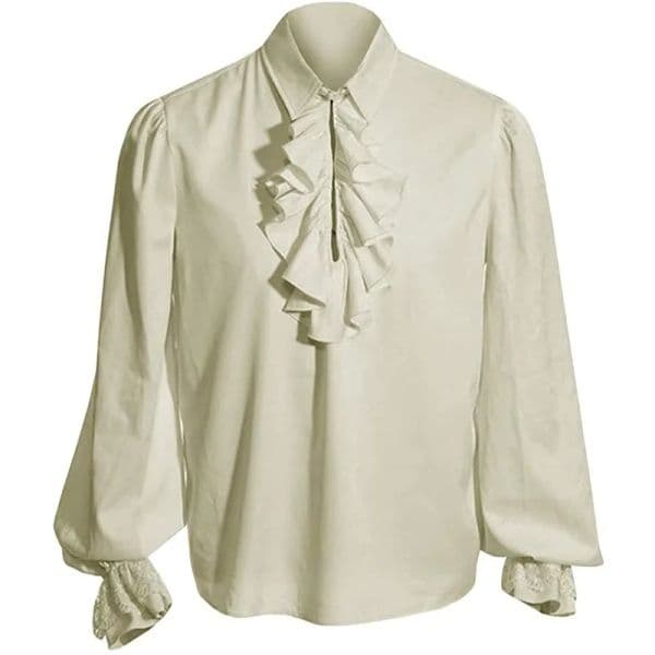 2025 Vampire Renaissance Victorian new Steampunk Ruffled Medieval Costume Men Shirts