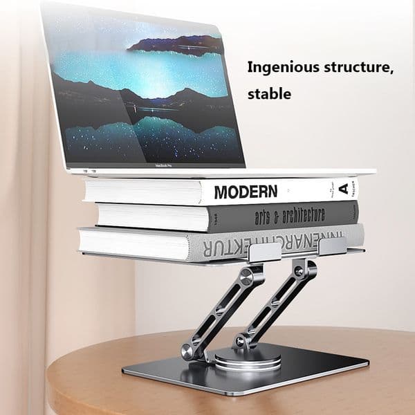 Laptop Stand 360° Rotatable Notebook Holder Liftable Aluminum Alloy Stand Compatible with 9.7-17 Inch Laptop Bracket