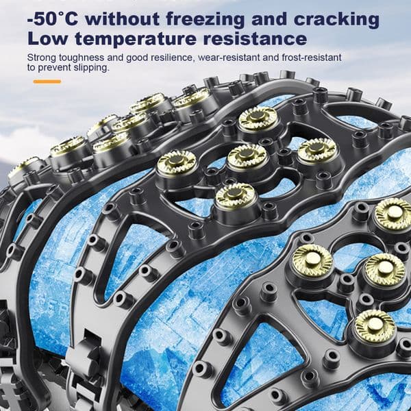 2/4/6Pcs Emergency Double Grooves Anti-Skid Chains Non-slip Car Anti-skid Snow Chains Snow Tire Chain for Tire Width 165-275mm