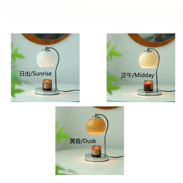 Retro Glass Table Lamp Aromatherapy Candlestick Bedroom Bedside Atmosphere Desk Study Office Home Candle Warmers Lamp