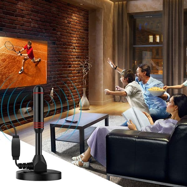 Portable TV Antenna Quick Response Indoor Outdoor Digital HD Aerial with Amplifier Indoor Amplified DAB Antenna DVB-T2