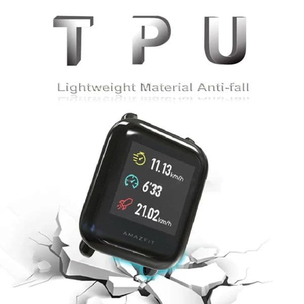 For Amazfit Bip 5 3 pro SmartWatch Silicone band bracelet+TPU Case Protector Frame Bumper Cover shell