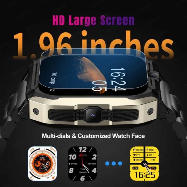 2023 2025 4G+128GB Smart Watch KOM8 SIM Card Android HD Camera for Men new Women Wifi GPS Google Play Store Call Music Face Recognition