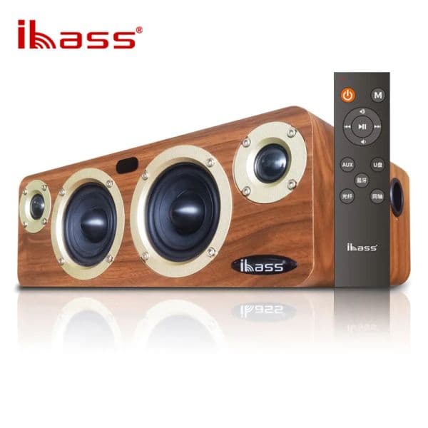 80W ultra high power Bluetooth speaker multifunctional computer TV coaxial audio subwoofer wooden caixa de som bluetooth