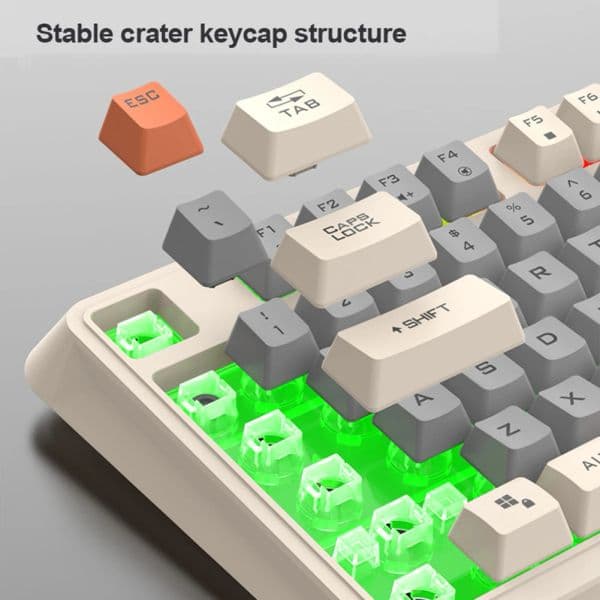 K82 Gaming Keyboard Mouse Set Mechanical Gaming Keyboard Personalized Wired Keypad for Notebook Laptop Desktop PC Gamer