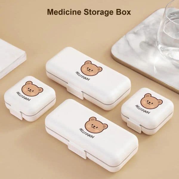 Tablet Pills Organizer Compact Pill Packing Box Leak-proof Moisture-proof Small Pill Dispensing Box Travel Supplies