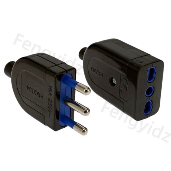 10A/16A Italian plug Connect the power cord Male female plug Power Plugs Italian tripolar convert socket