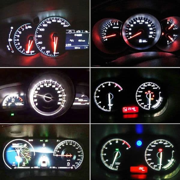 10/20/50 PCS T5 LED W3W W1.2W Led Bulb Car Interior Dashboard Warming Light CSP 2 SMD Auto Side Wedge Indicator Instrument Lamp
