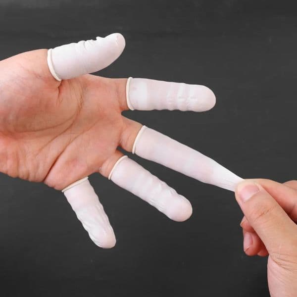 100/200PCS Disposable Finger Covers Natural Latex 2025 Non-slip Anti-static Thumb Protectors Nail new Tools Fingertips Protective Gloves
