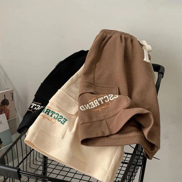2025 Men Shorts new Solid Color Pockets Drawstring Sports Pants Loose Wide Leg Breathable Casual Short Five-point Summer Short Streetwear