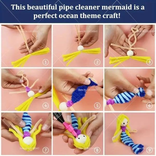 100Pcs Plush Twist Stick Colorful Chenille Stems Twist Wire For DIY Pipe Cleaner Craft Supplies Plush Tinsel Kids Toy Crafting